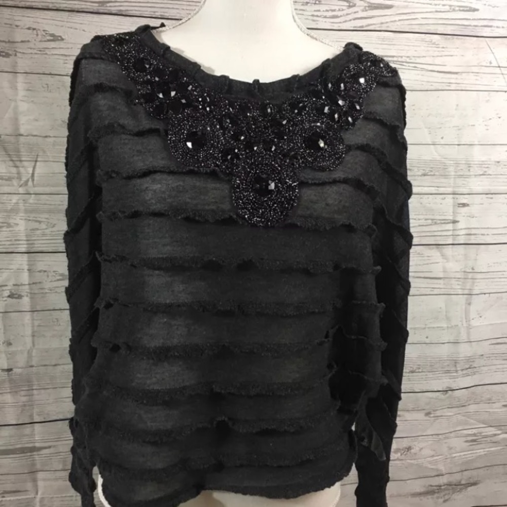 Awake Couture black gray top medium